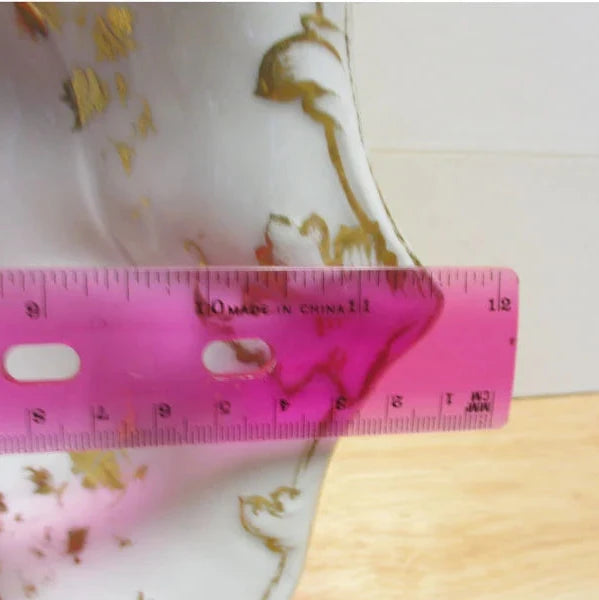 Gilded Floral Porcelain Bowl 11 1/2"