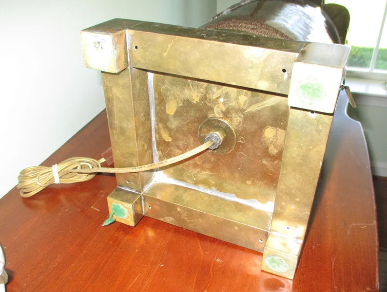 Hart Associates MCM Brass and Ceramic Plug In Table Lamp Heavy #2