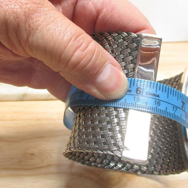 Gr 128 Massive Vintage Basketweave Sterling Silver Cuff Bracelet Suarti Bali HEAVY 94.87 Grams