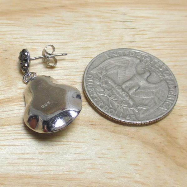 Gr 134 Sterling Silver, Cubic Zirconia and Pearl Drop Earrings