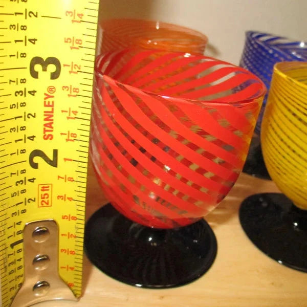 Bimini Lauscha Footed Tumbler Glasses Set of 4