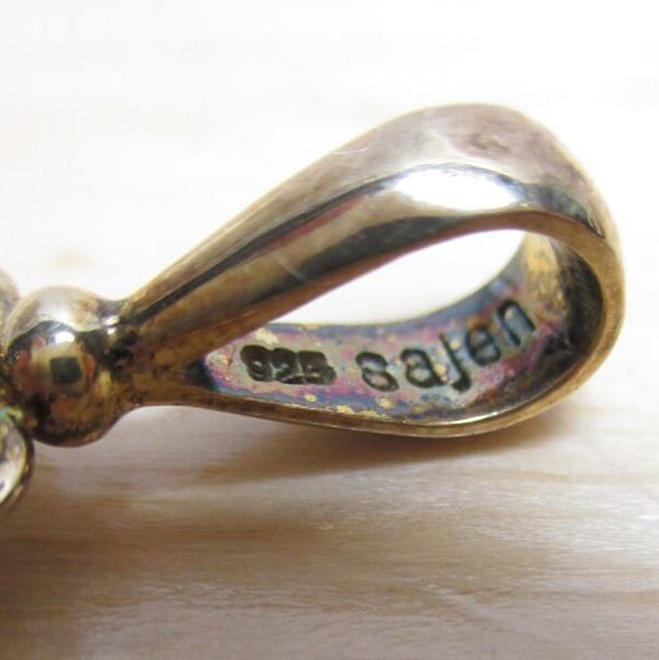 Gr 136 Sajen Sterling Silver Vermeil and Jade Pendant