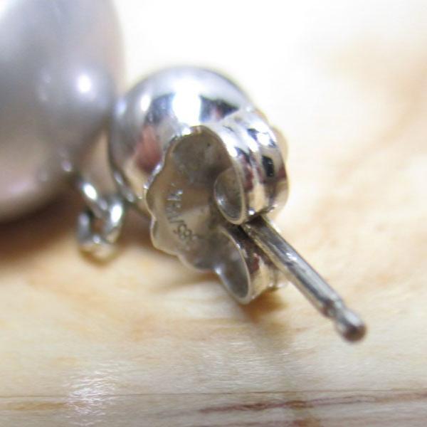 Gr 84 Solid 14K Gold and Pearl Drop Earrings 3/4"