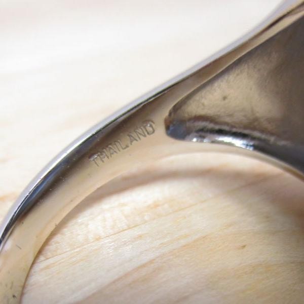 Gr 141 Sterling Silver, Chalcedony and Cubic Zirconia Signet Ring Size 8