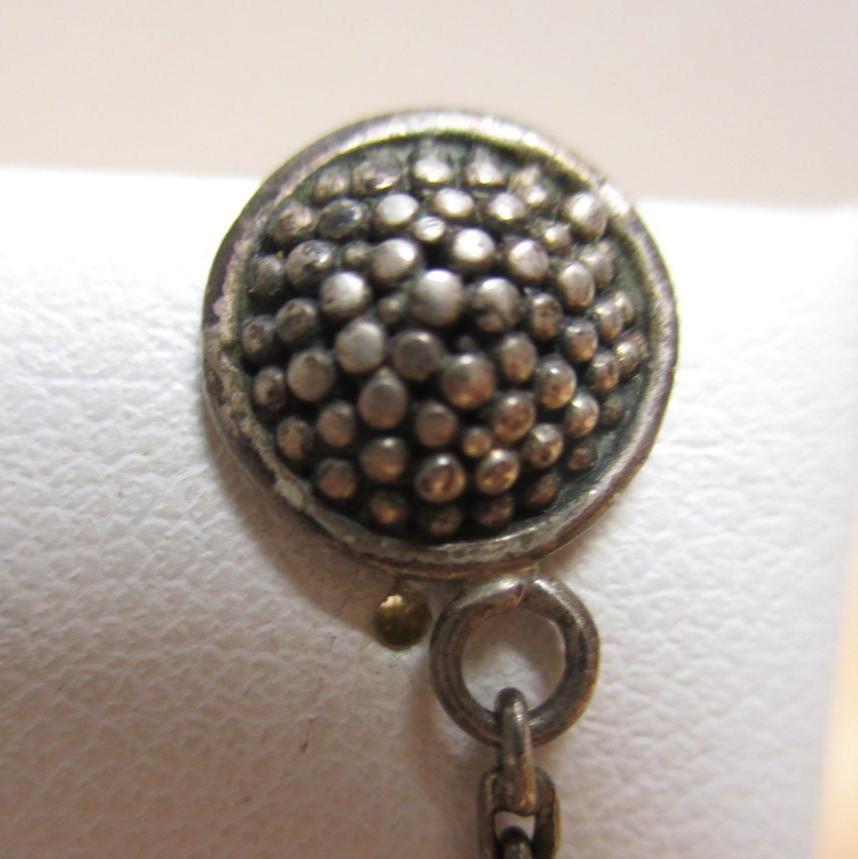 Gr 145 Sterling Silver Signed Bali Suarti Granulated Ajoure Drop Earrings