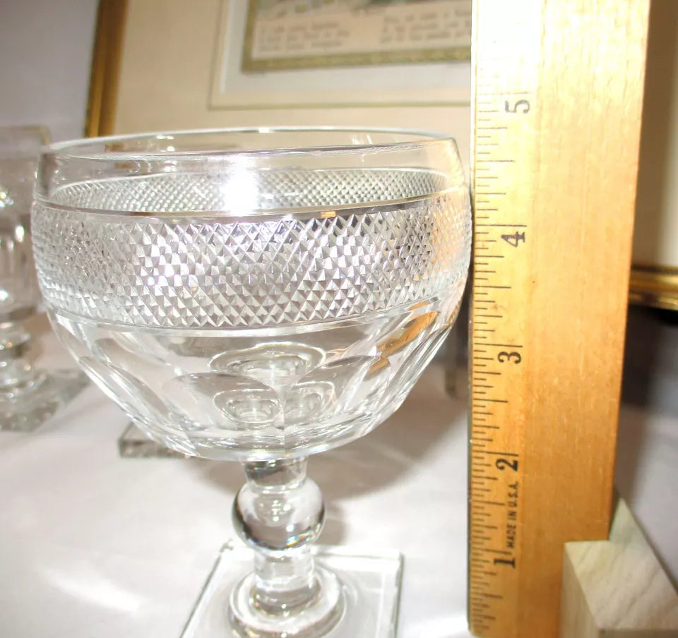 Georgian Anglo Irish Cut Glass 40 Piece Glasses Service for 8