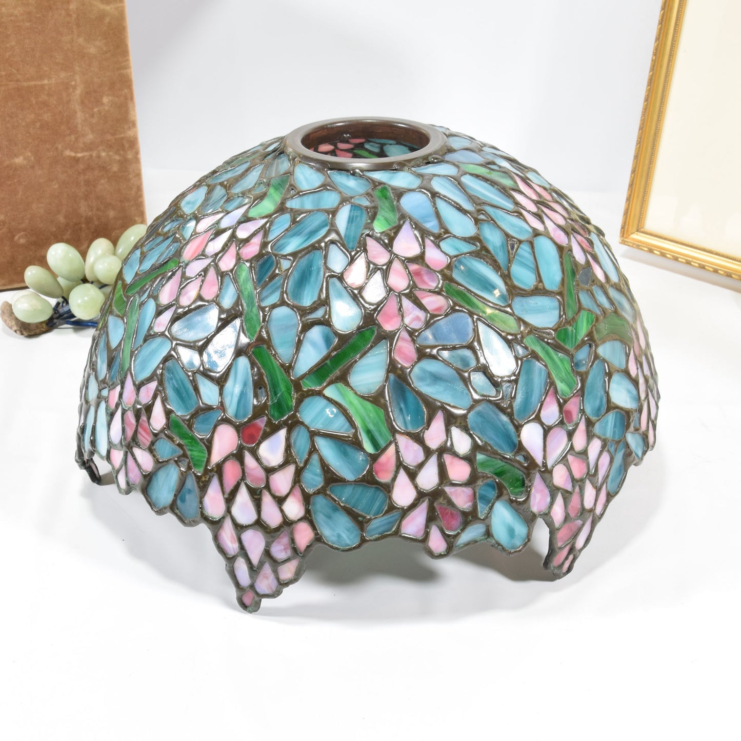 Handel Leaded Stained Slag Glass Lamp