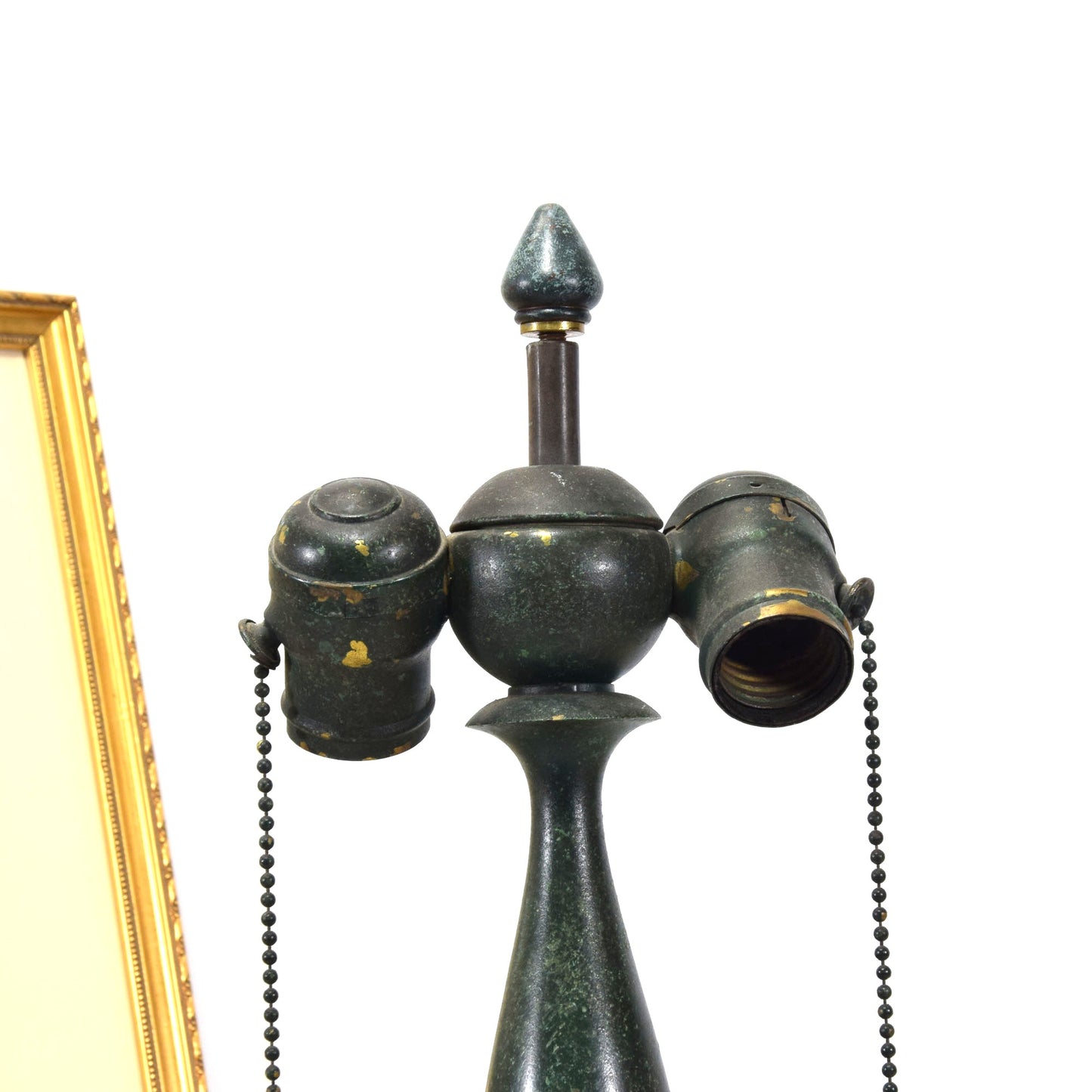 Signed Moe Bridges Craftsman Lamp Base Frogskin Finish