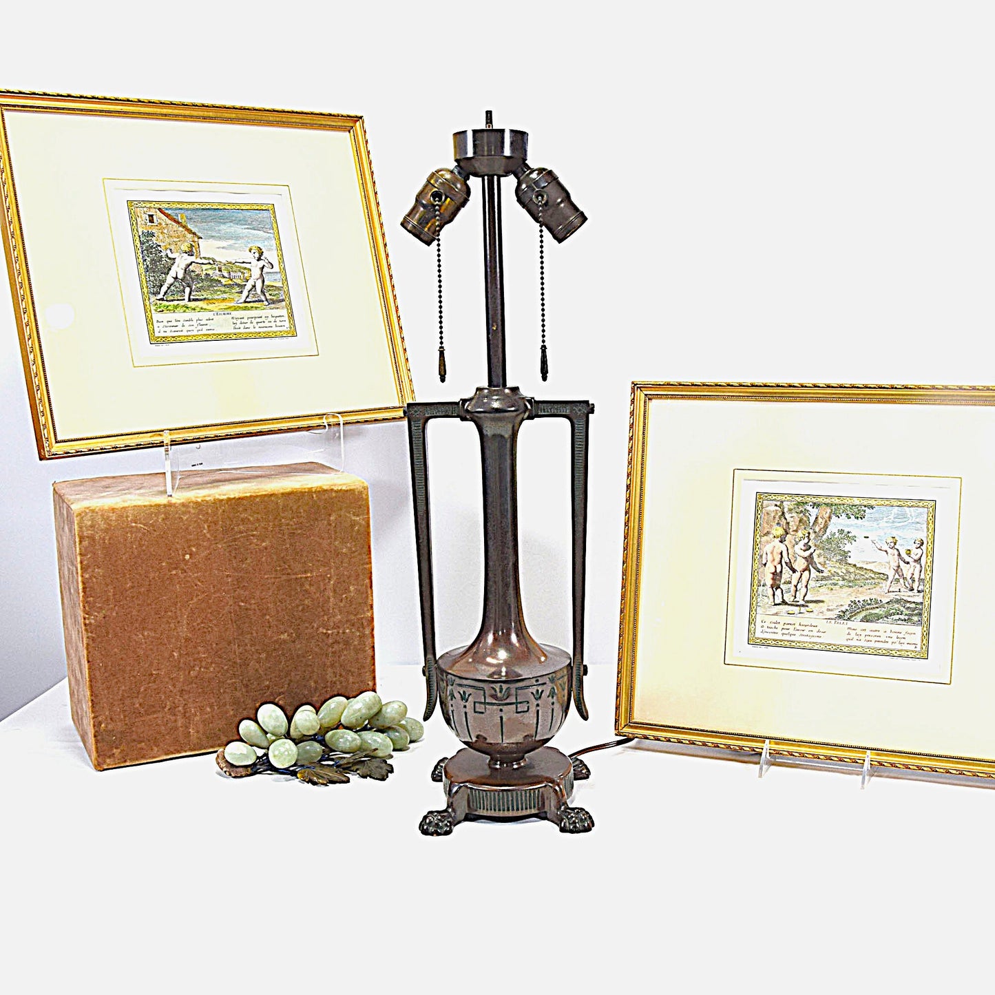 Moe Bridges Craftsman Lamp Base Bronze and Iron Finish