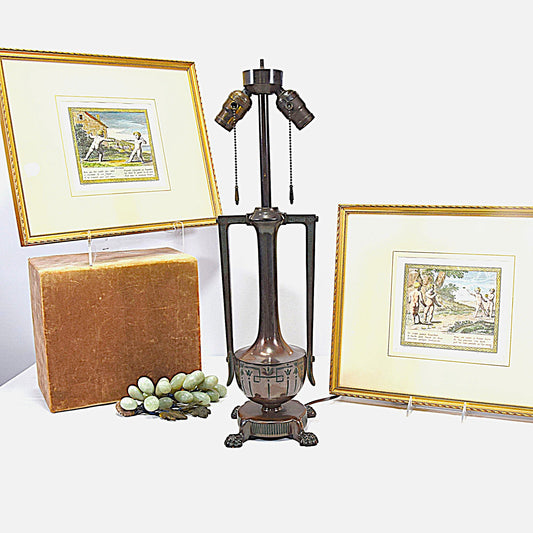 Moe Bridges Craftsman Lamp Base Bronze and Iron Finish