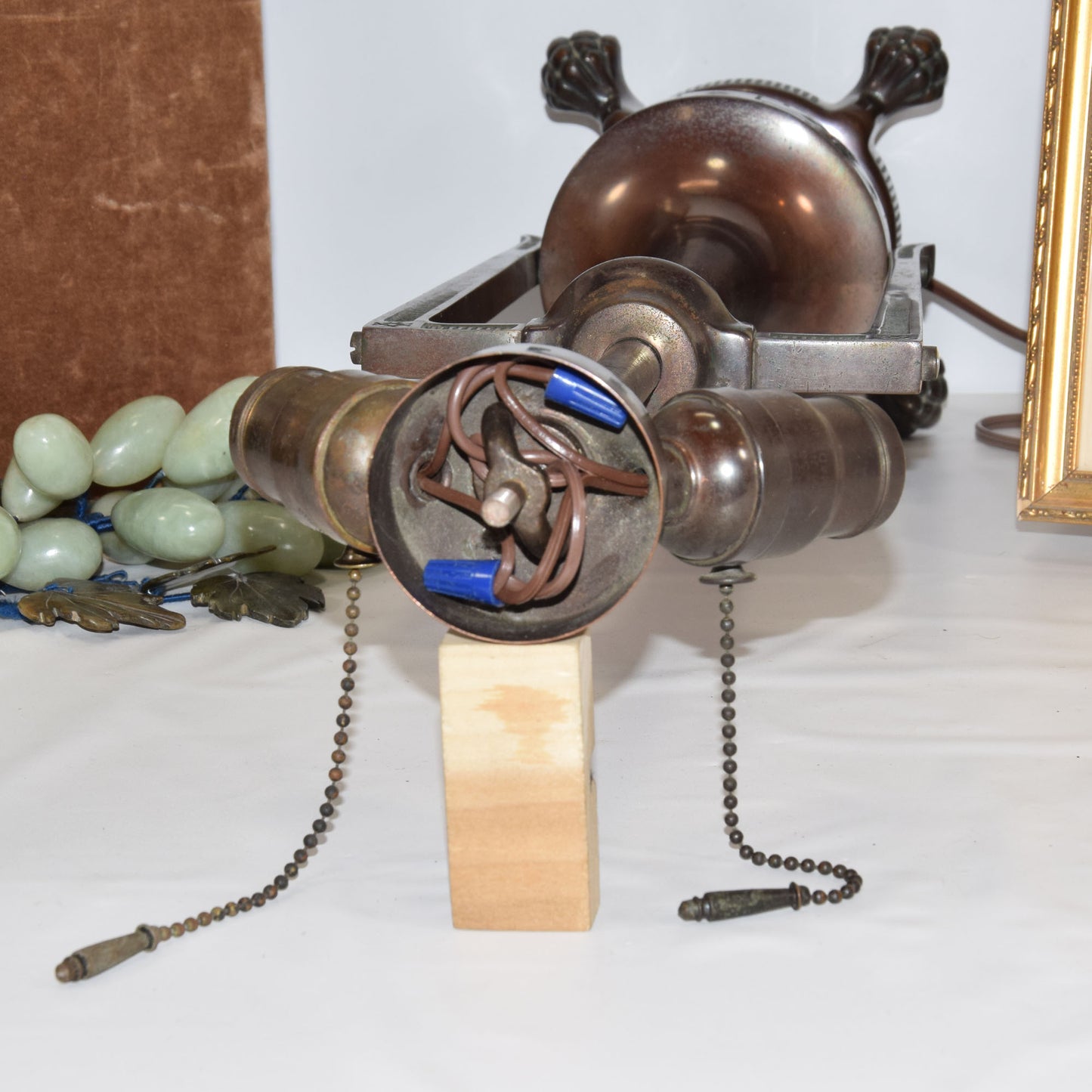 Moe Bridges Craftsman Lamp Base Bronze and Iron Finish