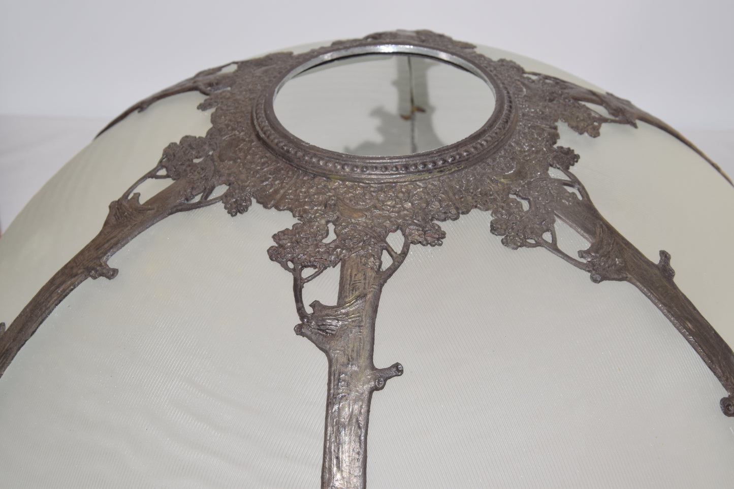 Antique Miller Slag Glass Panel Lamp Arts and Crafts Handel Era