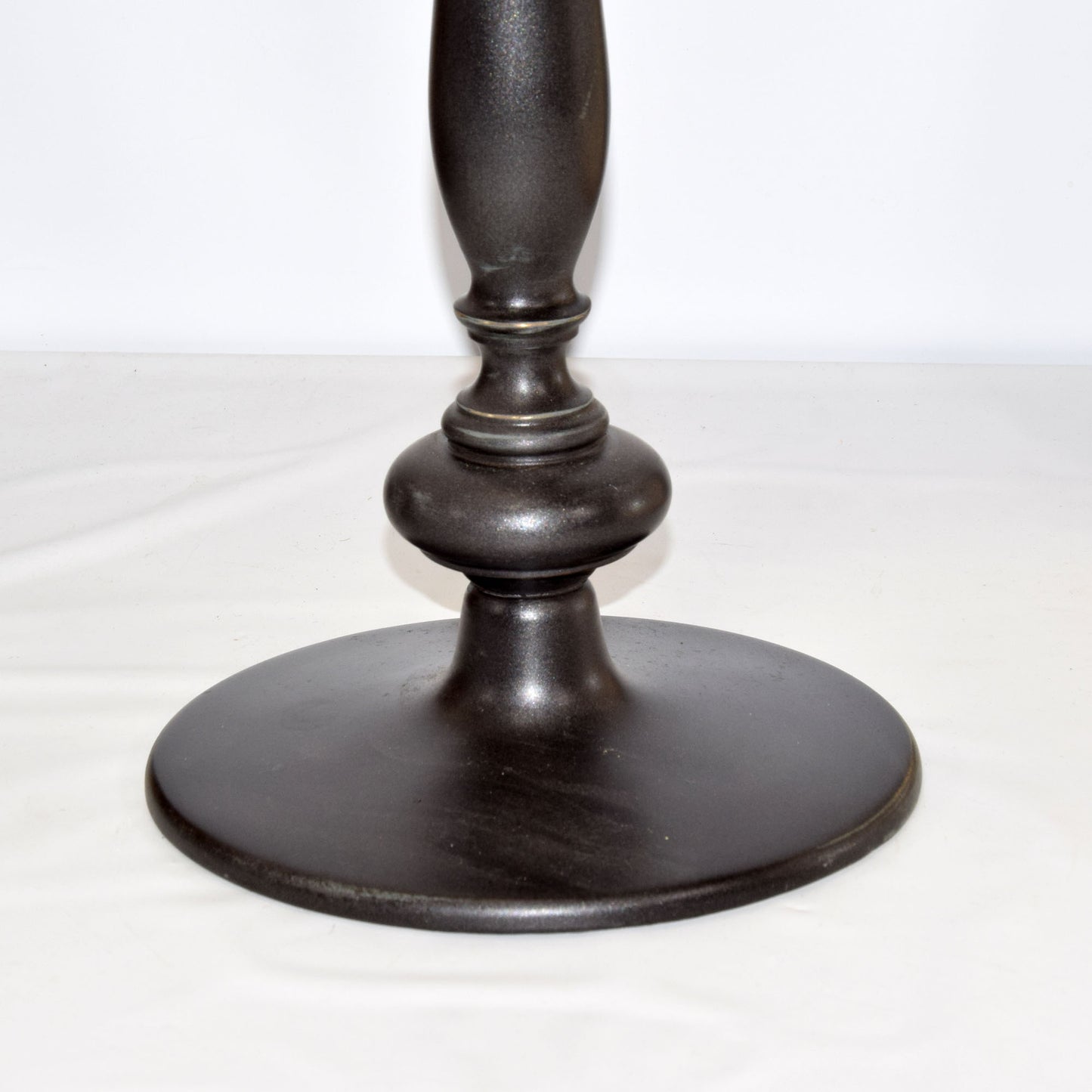 Bronze Lamp with Stained Leaded Glass Parasol Shade