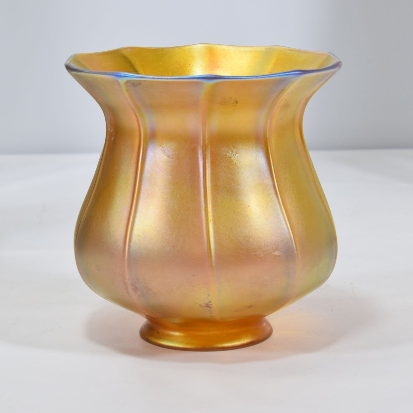 Early Bronze & Cameo Glass Torchiere Lamp Electrified