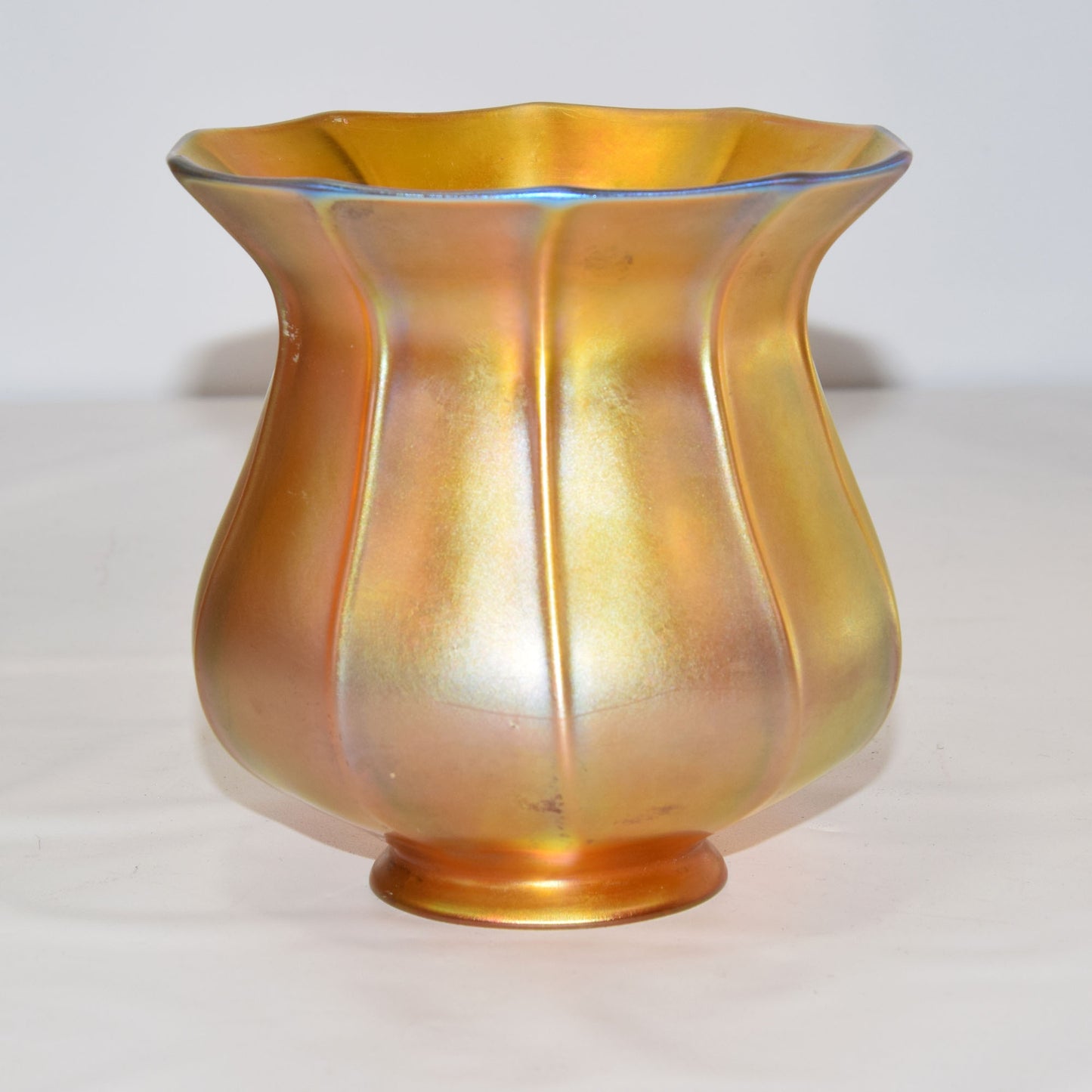 Early Bronze & Cameo Glass Torchiere Lamp Electrified