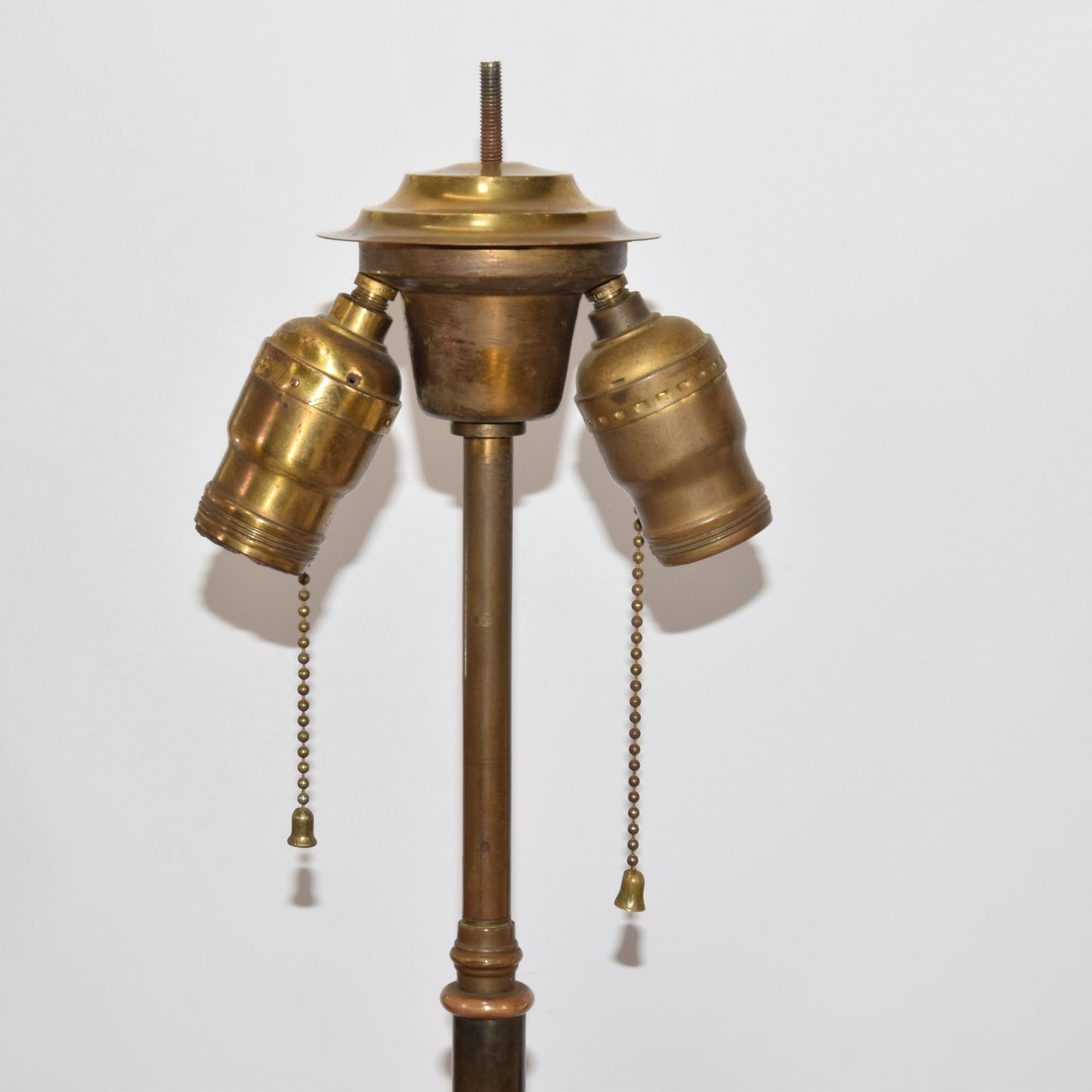 Unique Art and Glass Co. Base Reverse Painted Poppy Shade Lamp