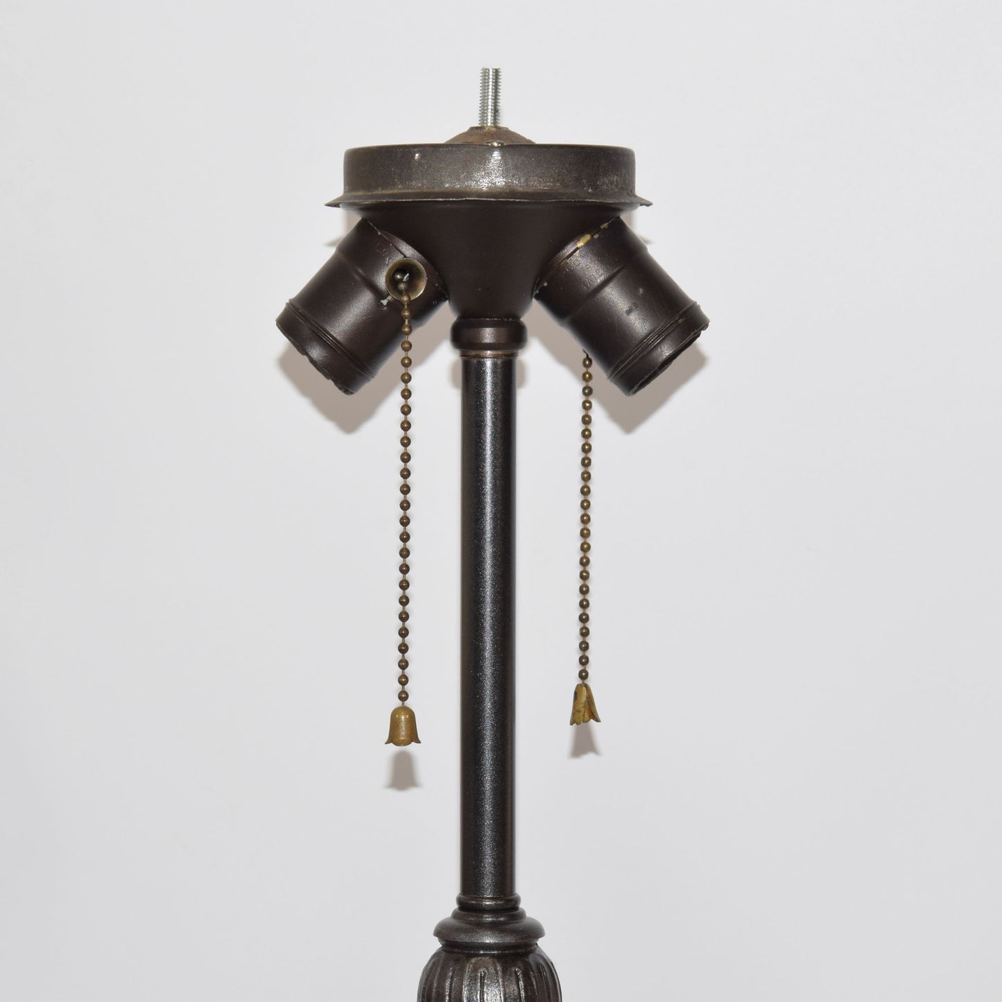 Antique Pittsburgh Lamp with Reverse and Obverse Painted Shade