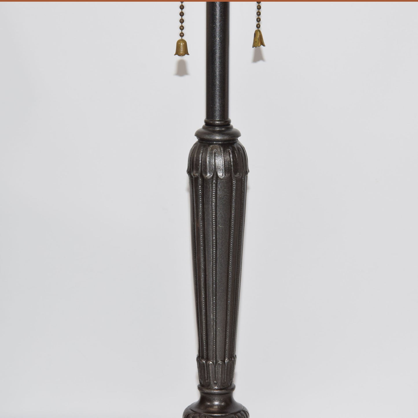 Antique Pittsburgh Lamp with Reverse and Obverse Painted Shade