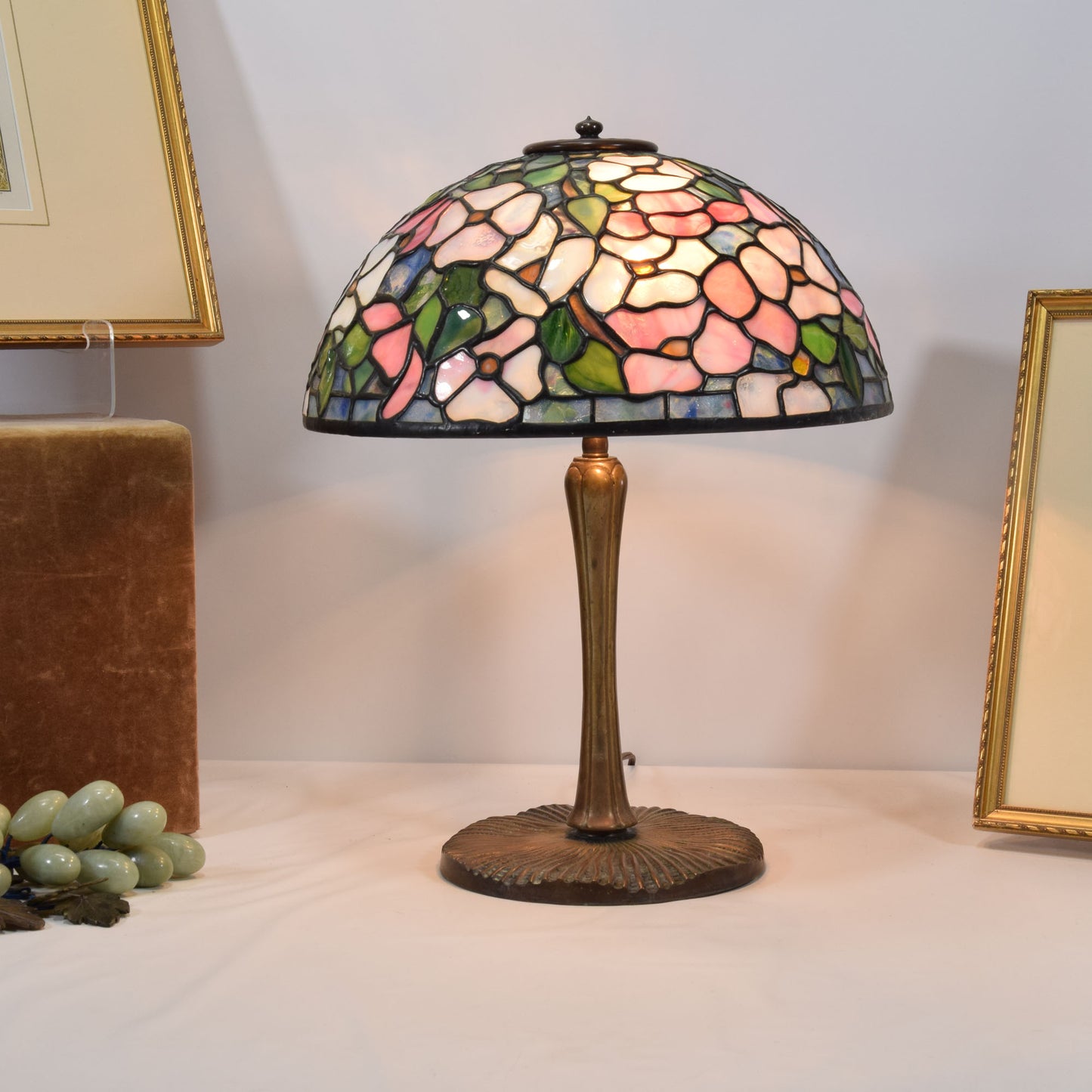Tiffany Studios Reproduction Dogwood Blossoms Mushroom Base Lamp