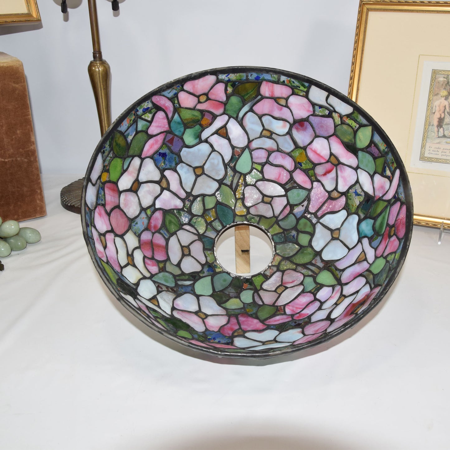 Tiffany Studios Reproduction Dogwood Blossoms Mushroom Base Lamp