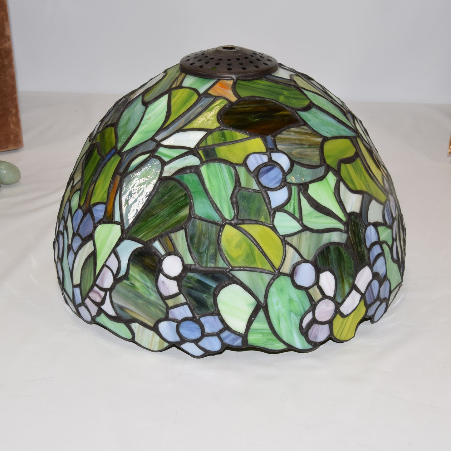 Antique Pittsburgh Stained Slag Glass Lamp 18" High