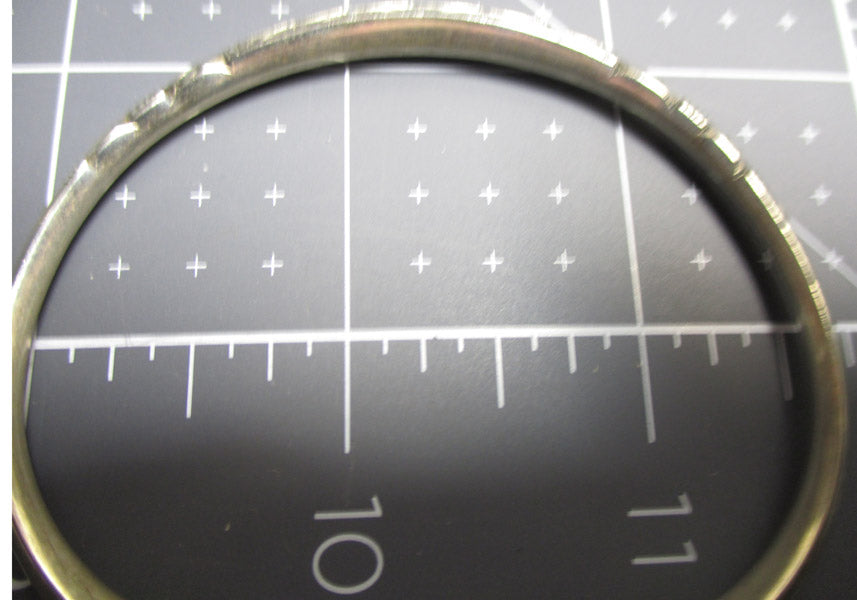 Sterling Silver Ingot Hand Stamped Carinated Tribal Cuff Bracelet