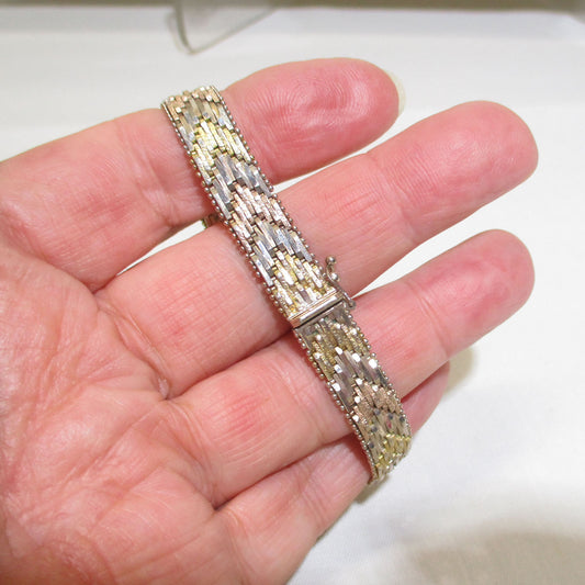 Heavy Woven Bangle Bracelet 22.86 Grams
