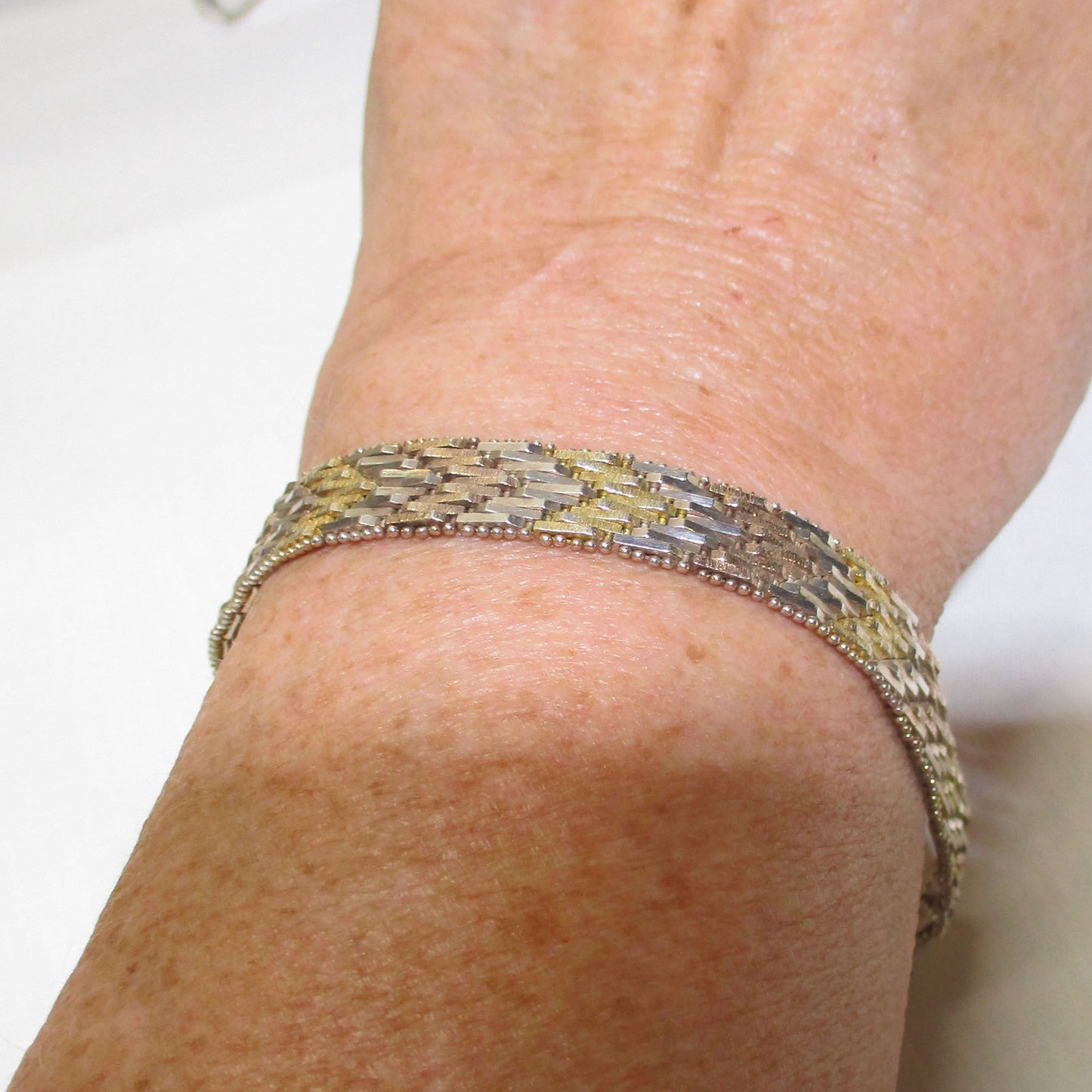 Heavy Woven Bangle Bracelet 22.86 Grams