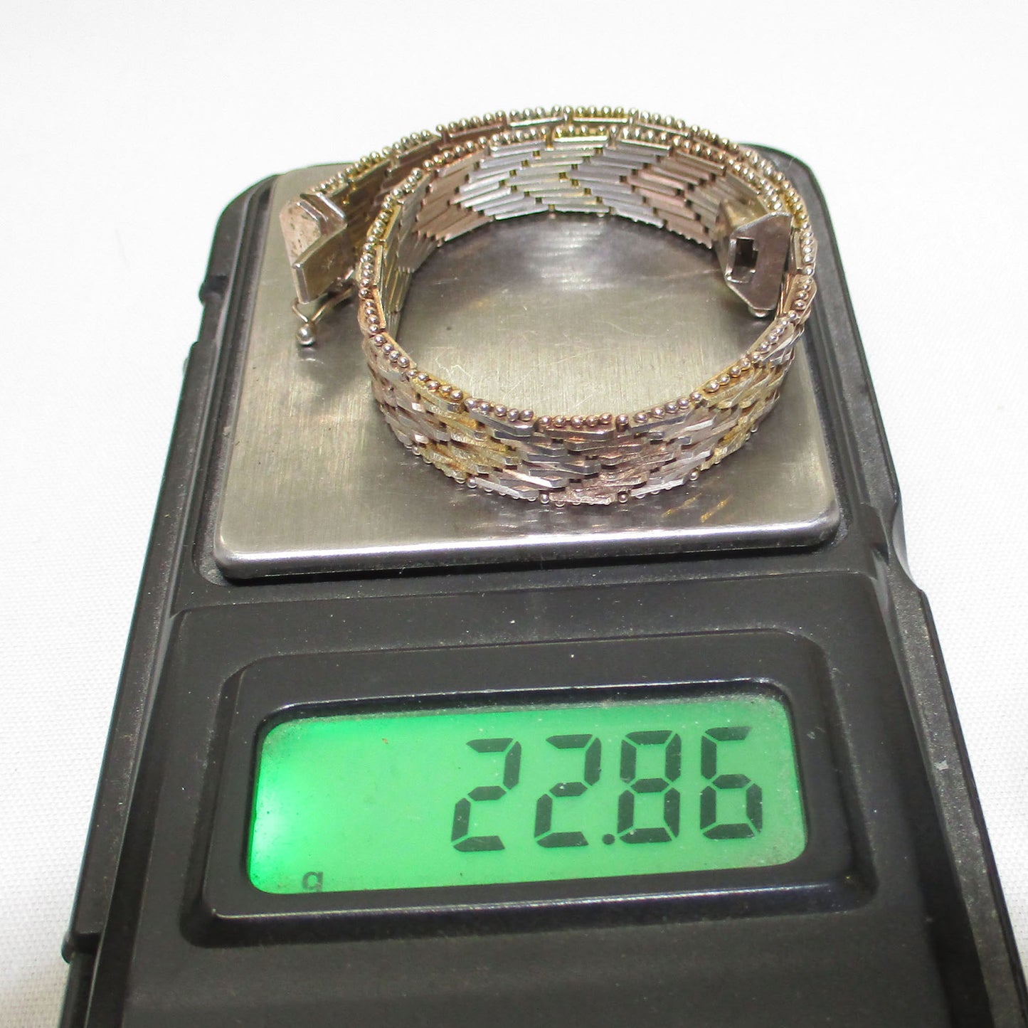 Heavy Woven Bangle Bracelet 22.86 Grams