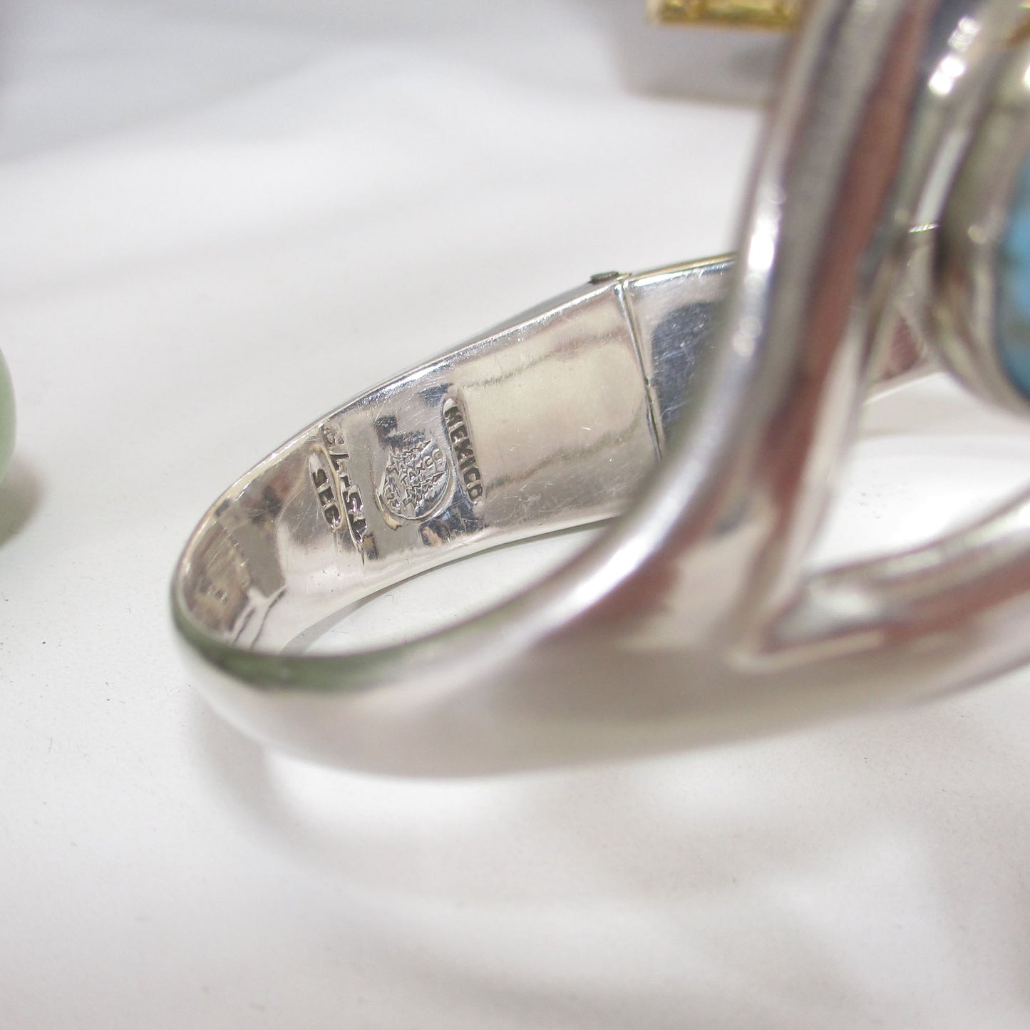 Taxco Sterling Silver Heavy Clamper Bypass Design Cuff Bracelet