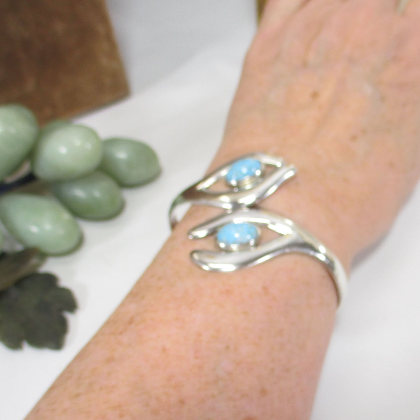 Taxco Sterling Silver Heavy Clamper Bypass Design Cuff Bracelet