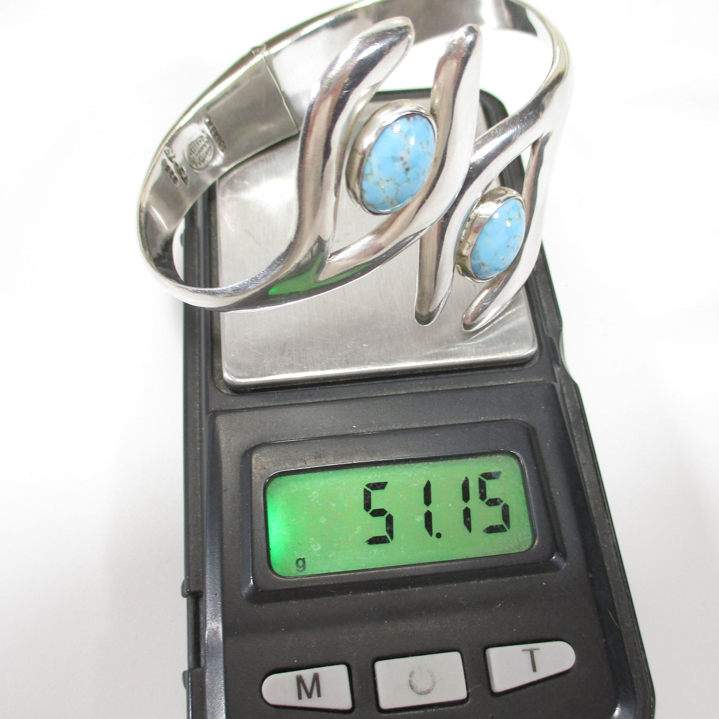 Taxco Sterling Silver Heavy Clamper Bypass Design Cuff Bracelet