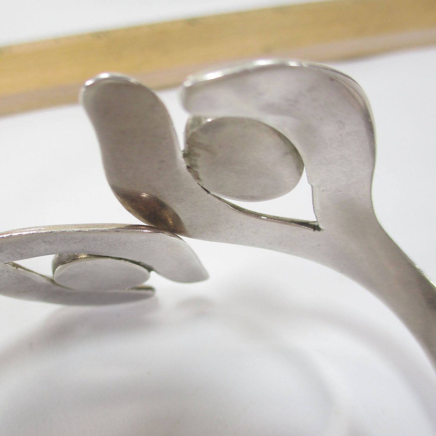 Taxco Sterling Silver Heavy Clamper Bypass Design Cuff Bracelet