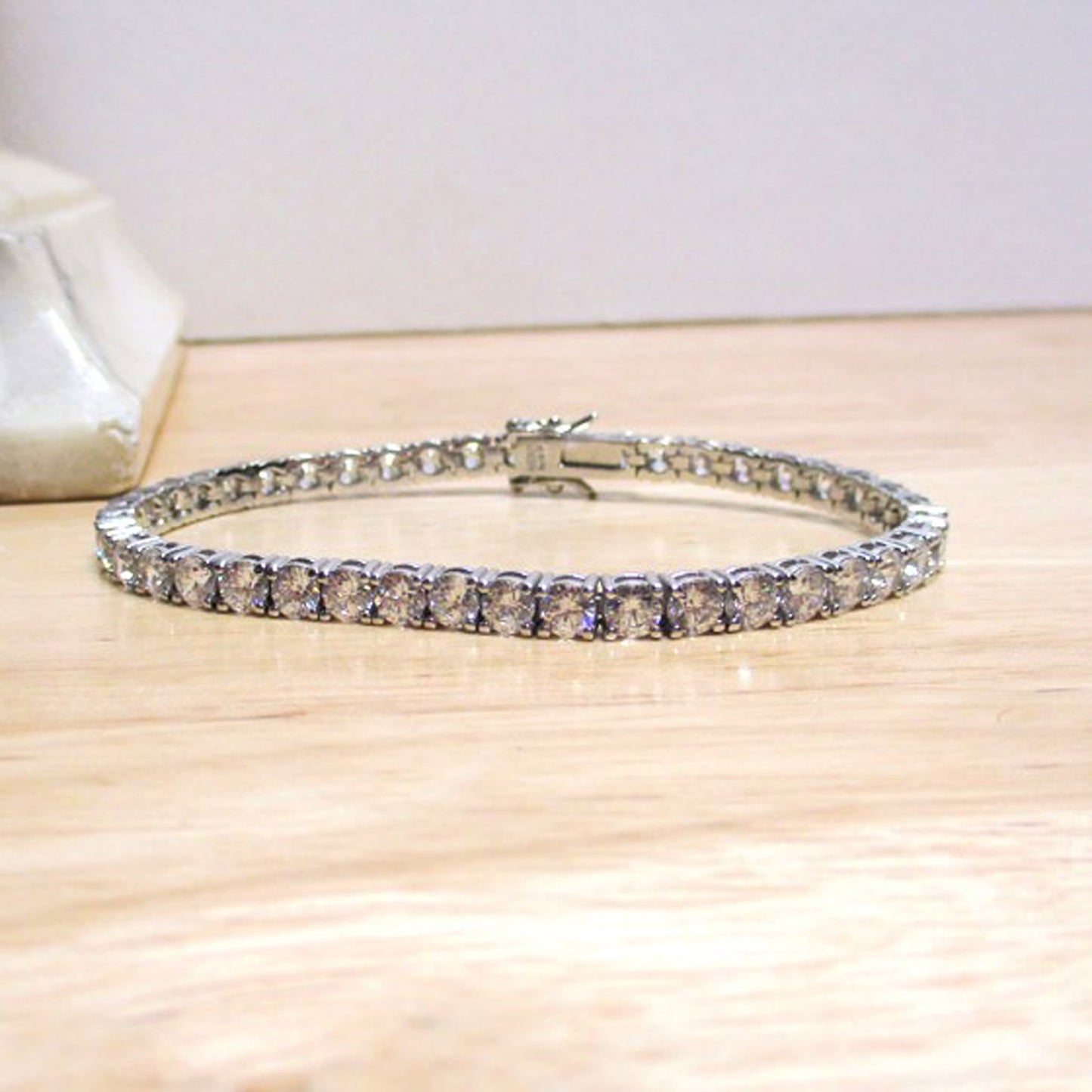 Sterling Silver and Cubic Zirconia Tennis Bracelet