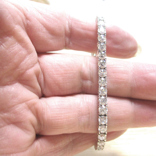 Sterling Silver and Cubic Zirconia Tennis Bracelet
