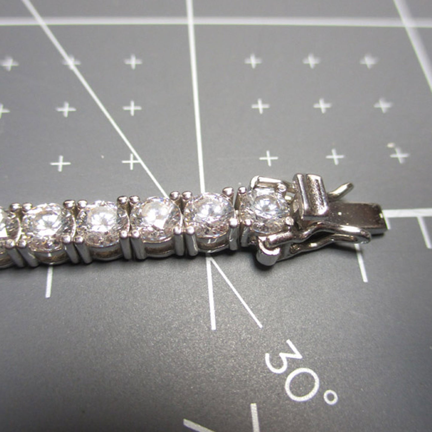 Sterling Silver and Cubic Zirconia Tennis Bracelet