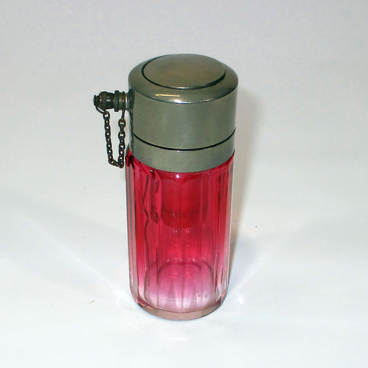 Art Deco Ruby Rubina Cut-Glass Perfume Atomizer