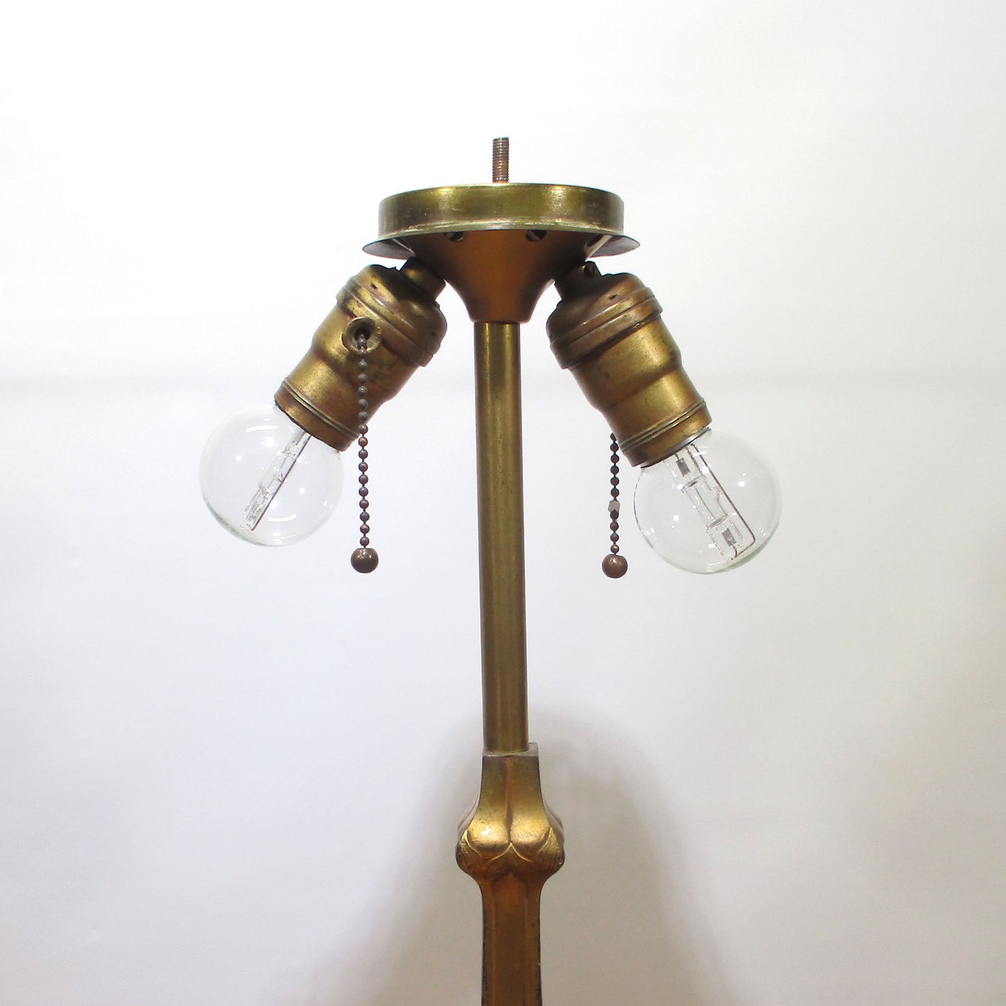 Pittsburg Lamp with Reverse Painted Shade Winter Scene