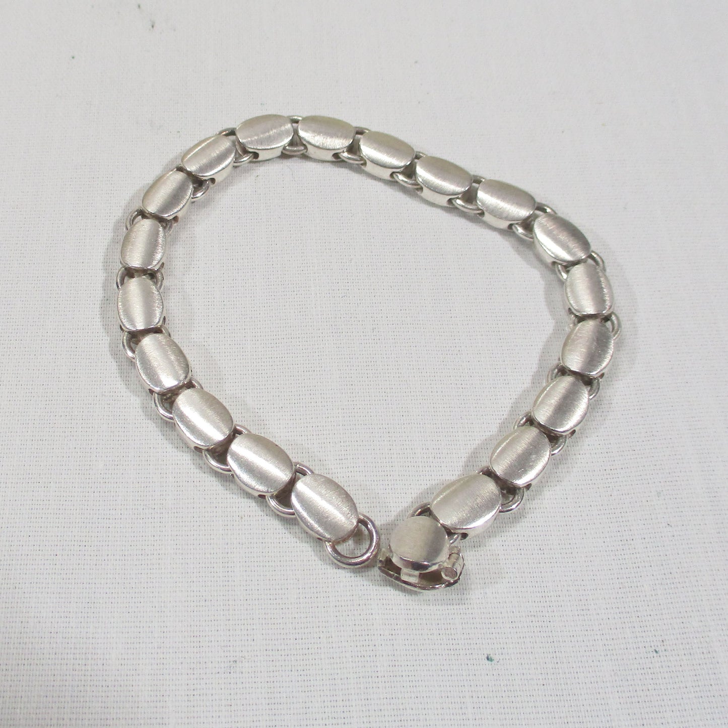 Gr 155 Sterling Silver Abstract Design Link Bracelet Reversible