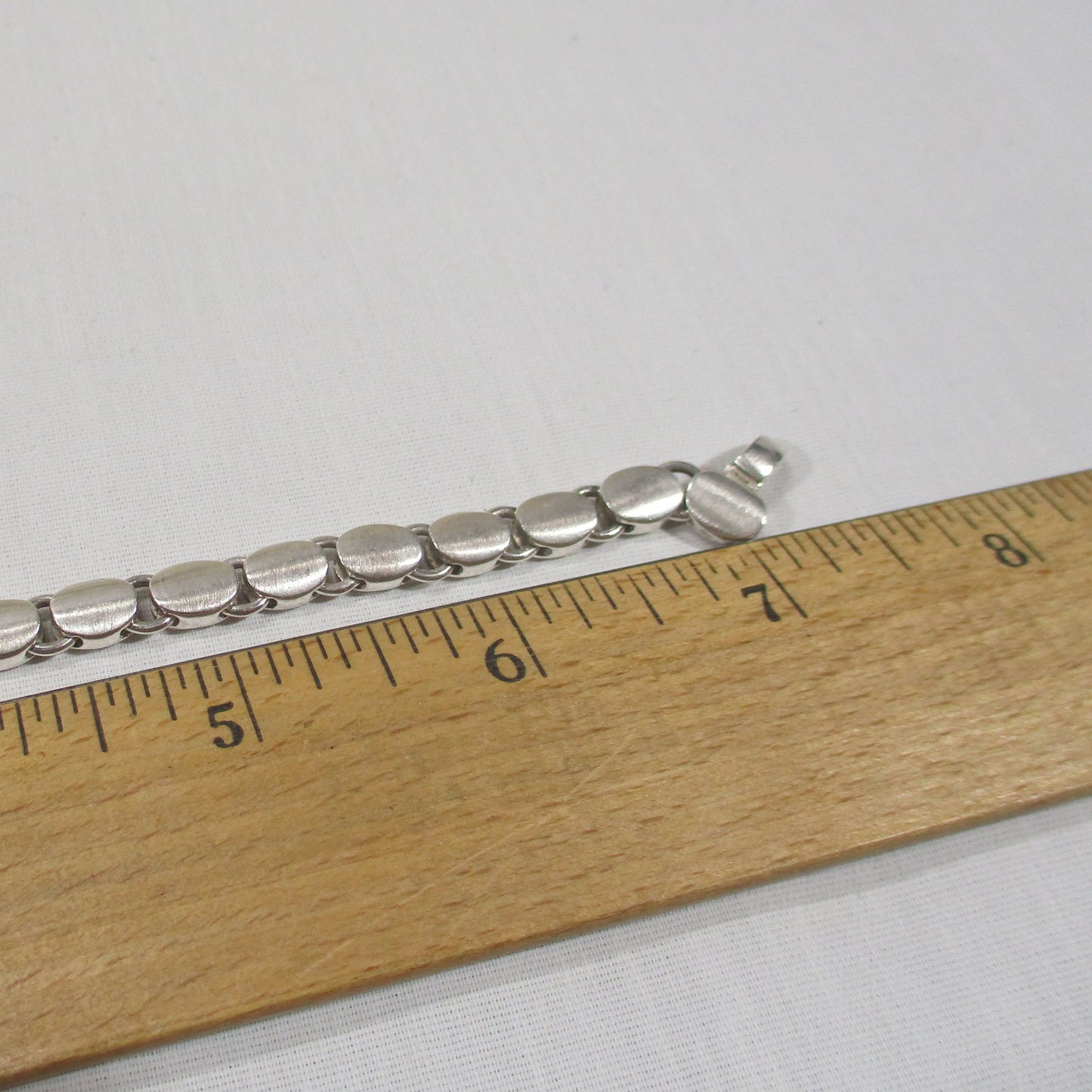 Gr 155 Sterling Silver Abstract Design Link Bracelet Reversible