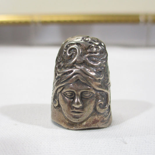 PG 57 Sterling Silver Art Nouveau Figural Thimble Victorian Era