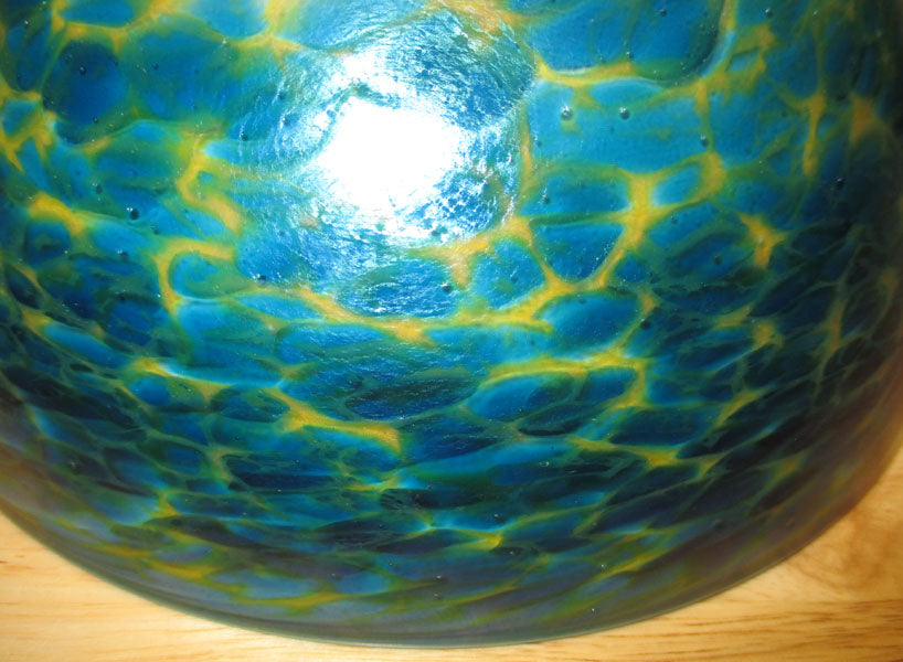 Aurene or Favrile Style Iridescent Art Glass Bowl Huge!