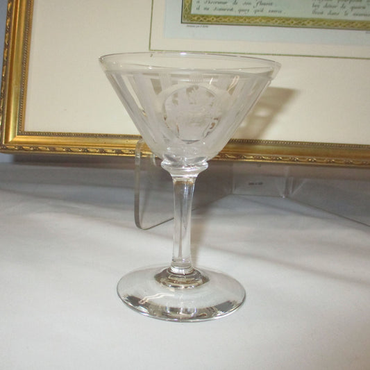 PG 57 Hawkes Millicent Art Deco Cut Glass Martini Glasses Set of Four