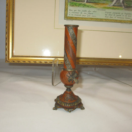 PG 57 Victorian Enameled Bronze Figural Bronze Vase