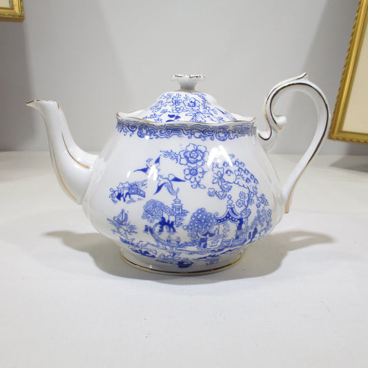 Royal Albert Bone China Mikado Blue Willow Teapot