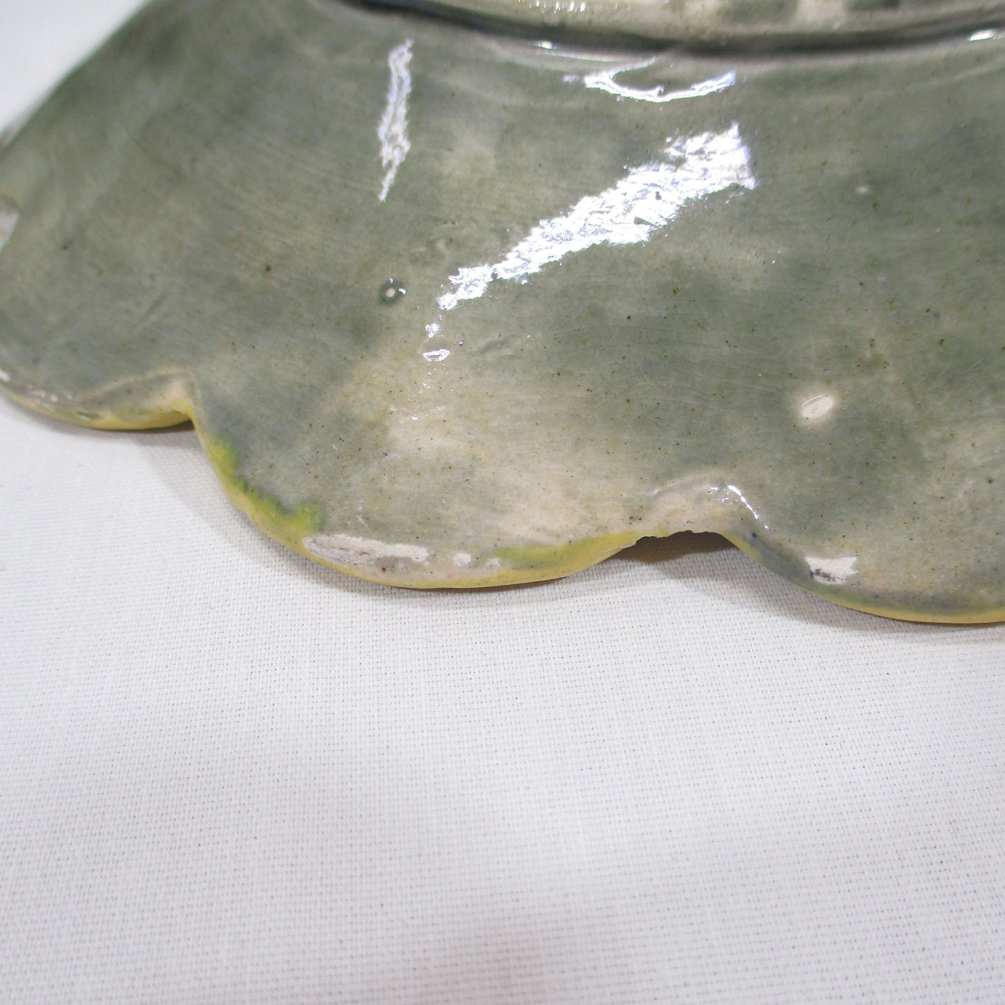 Majolica Pottery Leaf Plate or Bowl 19th Century