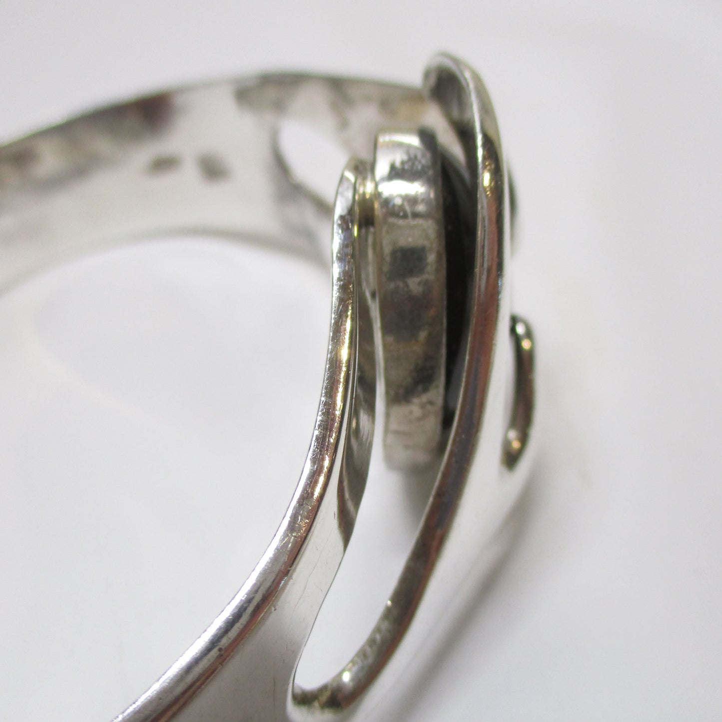 Vintage Taxco Sterling Silver and Tiger's Eye Cuff Bracelet