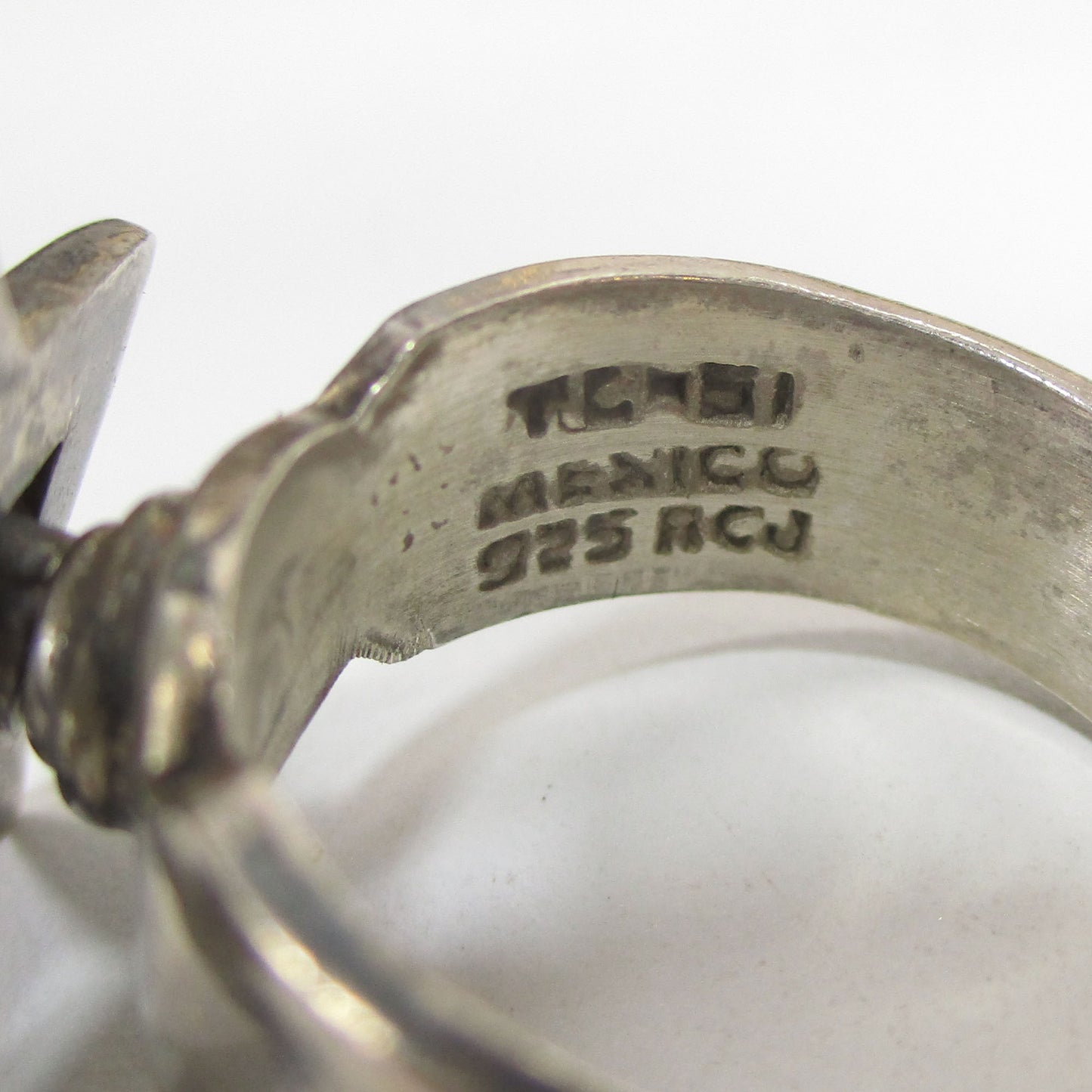 Sterling Silver Taxco Spinner Ring Stars Size 6