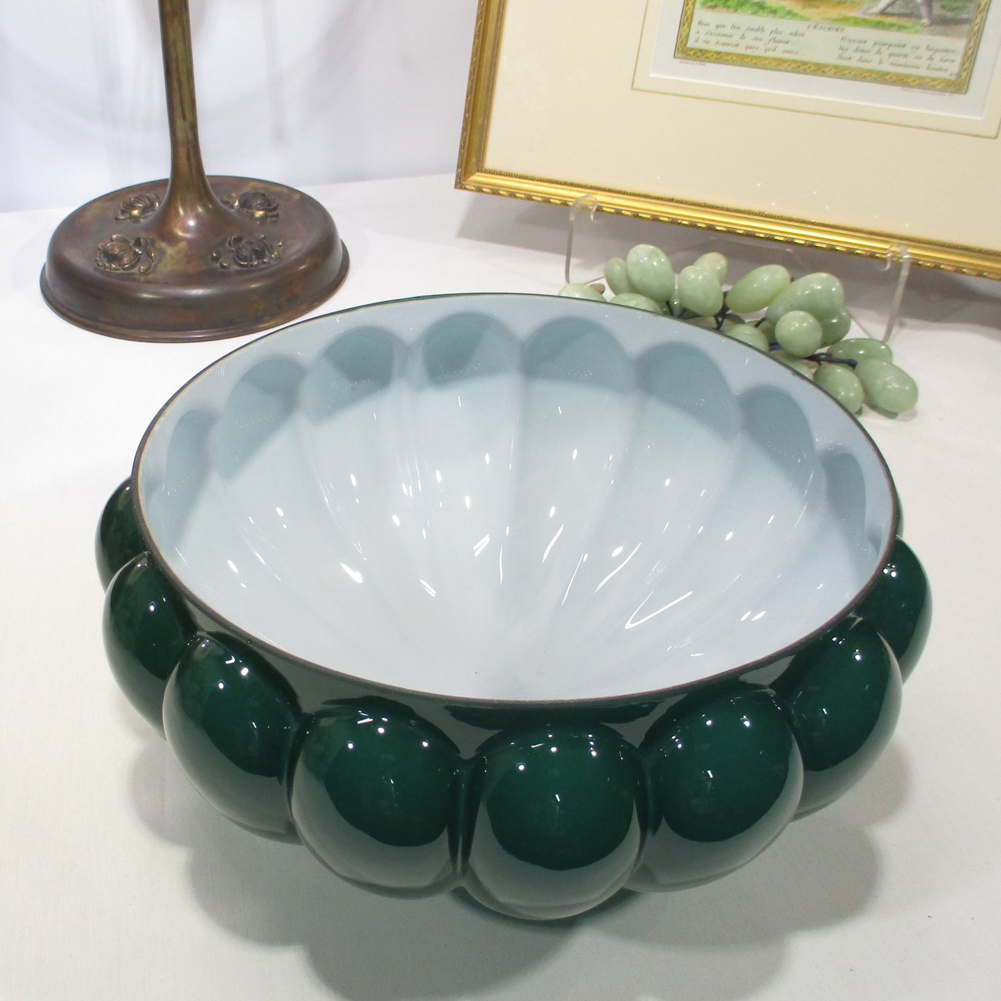 Bradley and Hubbard Water Lily Copper Lamp with Domed Shade