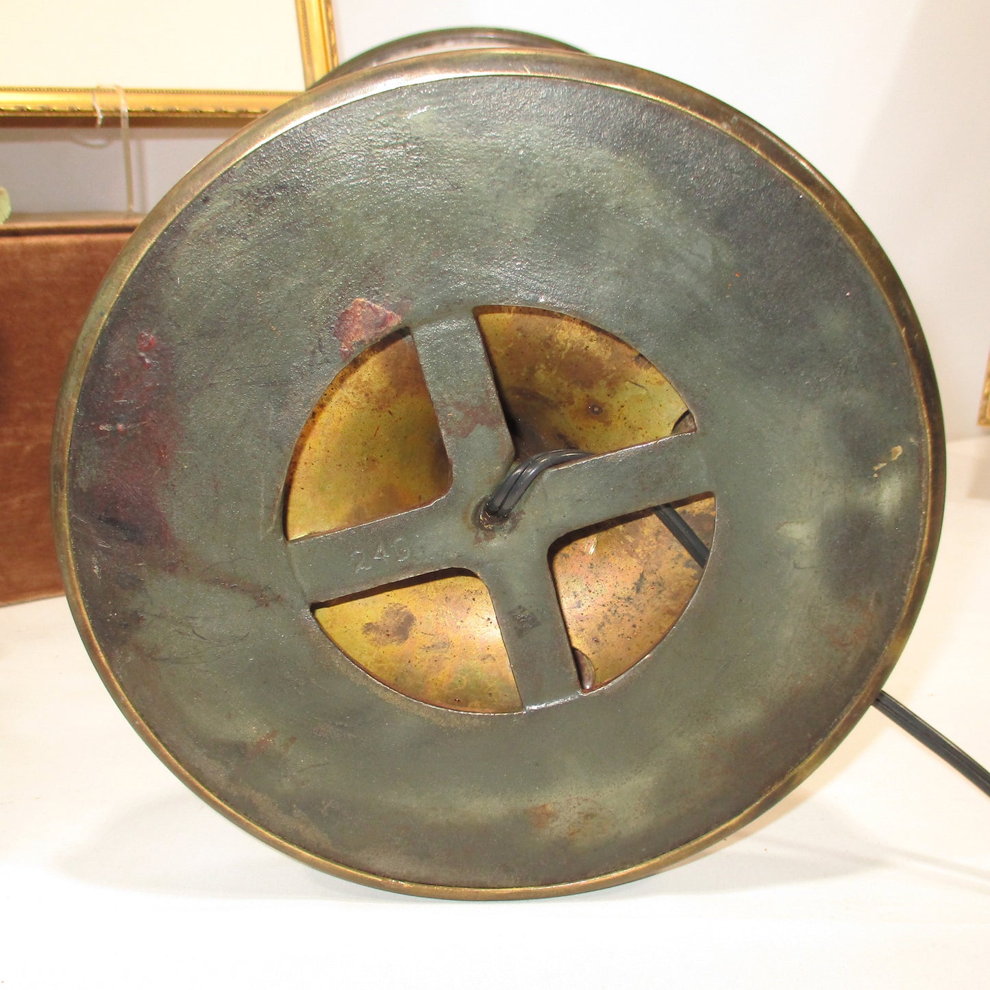 Bradley and Hubbard Water Lily Copper Lamp with Domed Shade